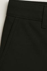 Cotton Twill Straight Pants - Midnight Black